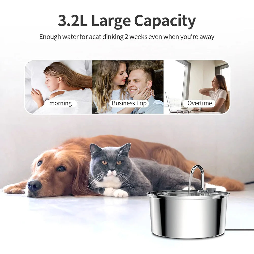 Stainless Steel Pet Water Fountain